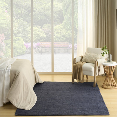Tapis tissé à plat de couleur unie Gerri