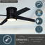 Ventilateur de plafond transitionnel encastré noir intérieur / extérieur 52 po Aniss-70993621
