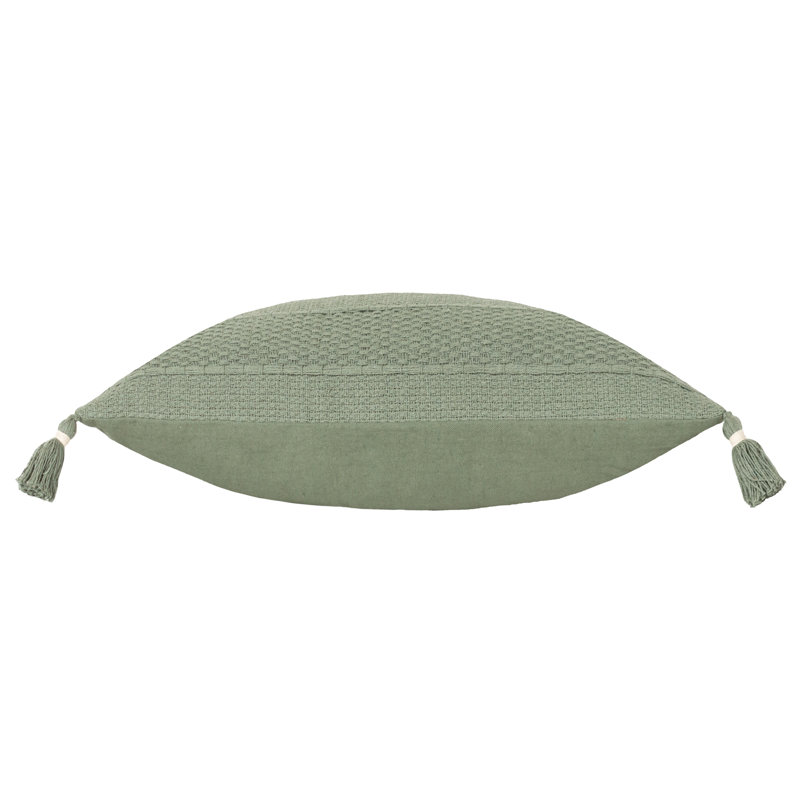 Striped Rectangular Lumbar Cushion, Eucalyptus