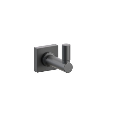Emtek Select Single Hook w/ Small Square Rosette, Round Stem & Smooth Tip