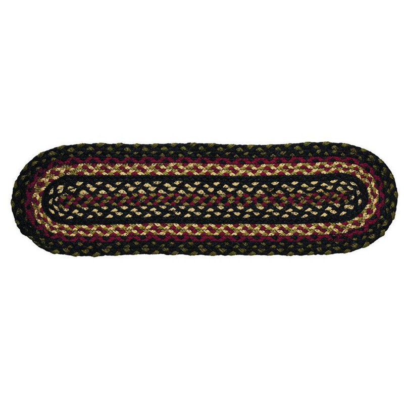 Tapis Chalres, Noir / rouge / beige / vert, L 28 po x P 8 po