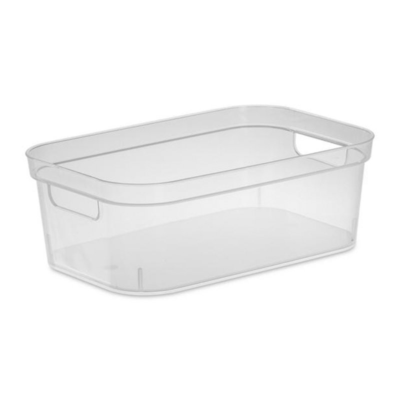 Sterilite 4.25 x 8 x 12.25 Inch Storage Bin with Carry Through Handles, (8 Pack)