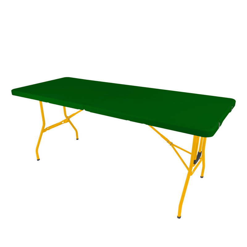 The Rolling Table Sport Edition - Table pliante portative de 6 pi, Vert / Jaune