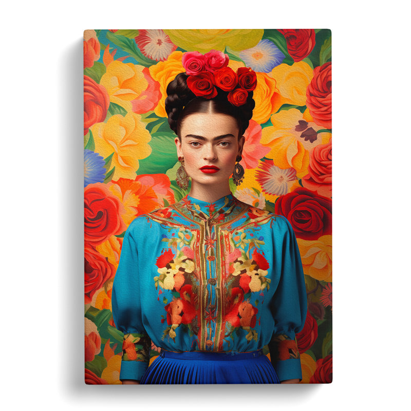 Frida Kahlo Colour Field - Rectangle - Wrapped Canvas, 60cm H x 40cm W x 3cm D