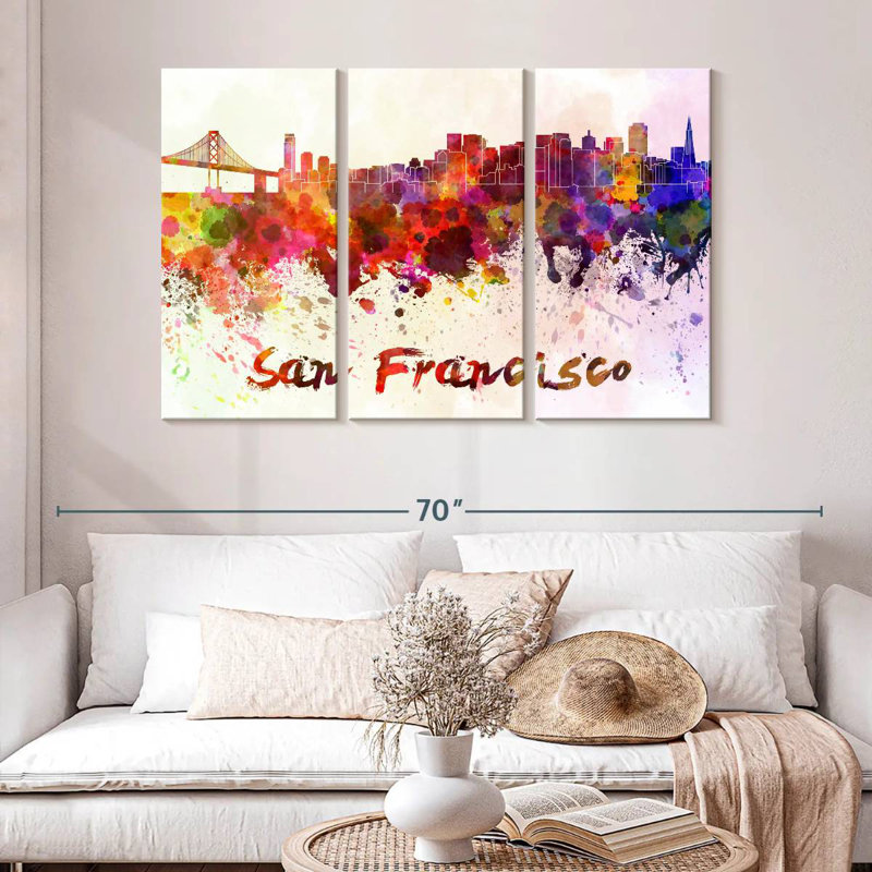 Couleurs de l'horizon de Sir Francisco à San Francisco, H 36 po x l 57 po