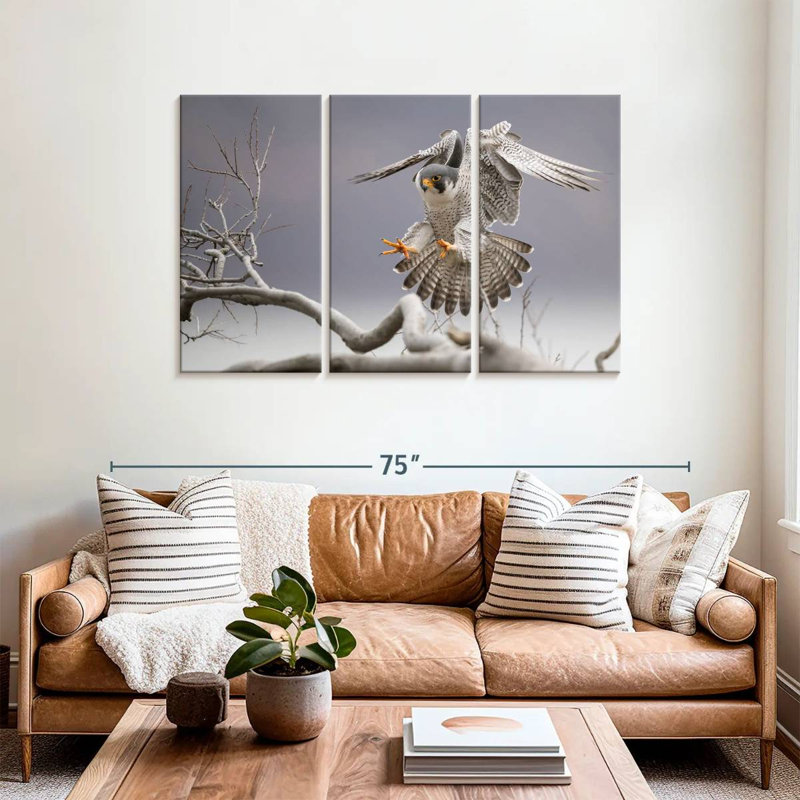 Brampt Peregrine Falcon, 36" H x 57" W