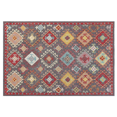Lamoni Geometric Wool Hand Woven Area Rug