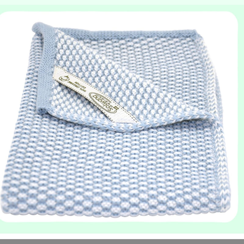 EcoPure Rustic Blue 100% GOTS Cotton Guest Hand Towels