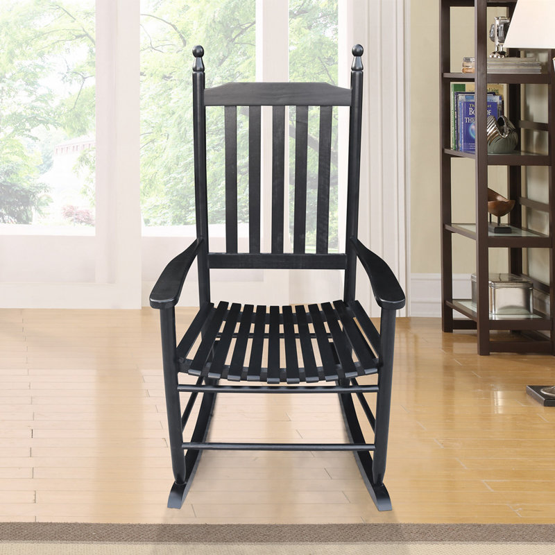 Chaises berçantes d'extérieur pour patio, Noir