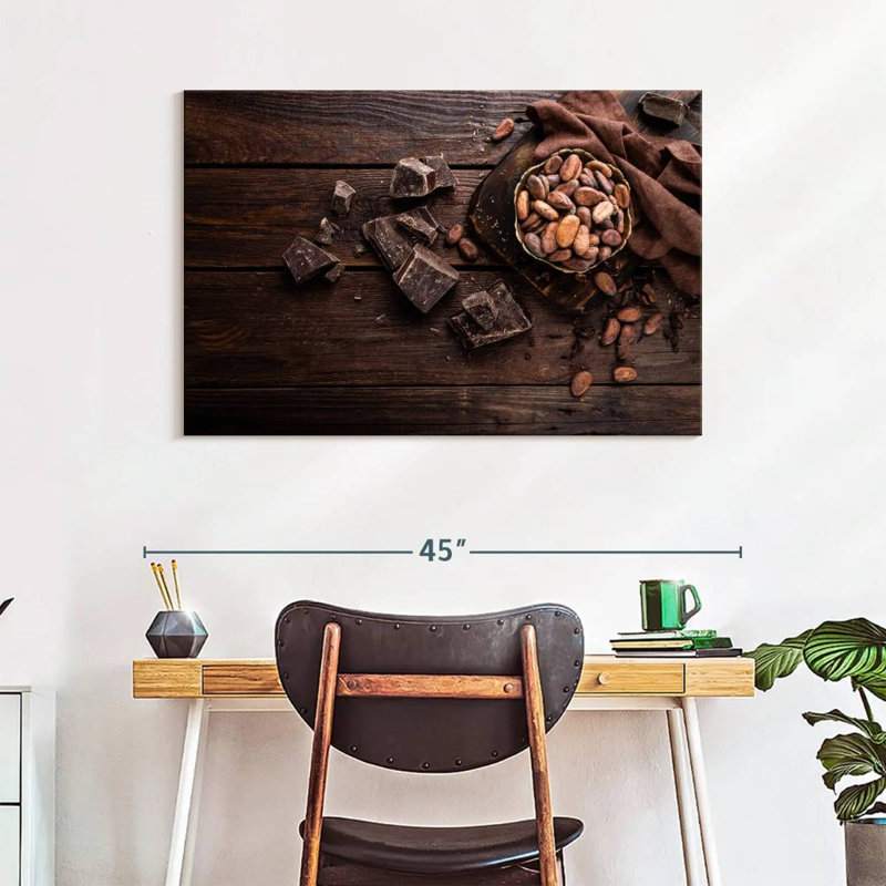 Chocolat et fève de cacao Yarlin, H 26 po x l 39 po