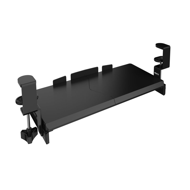 Clamp-on Keyboard Tray 24 x 11 inches, 6.3" H x 29.5" W x 11" D