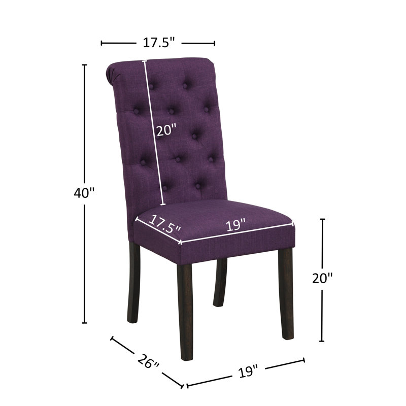 Chaise en bois massif Applegate Asons, Mauve
