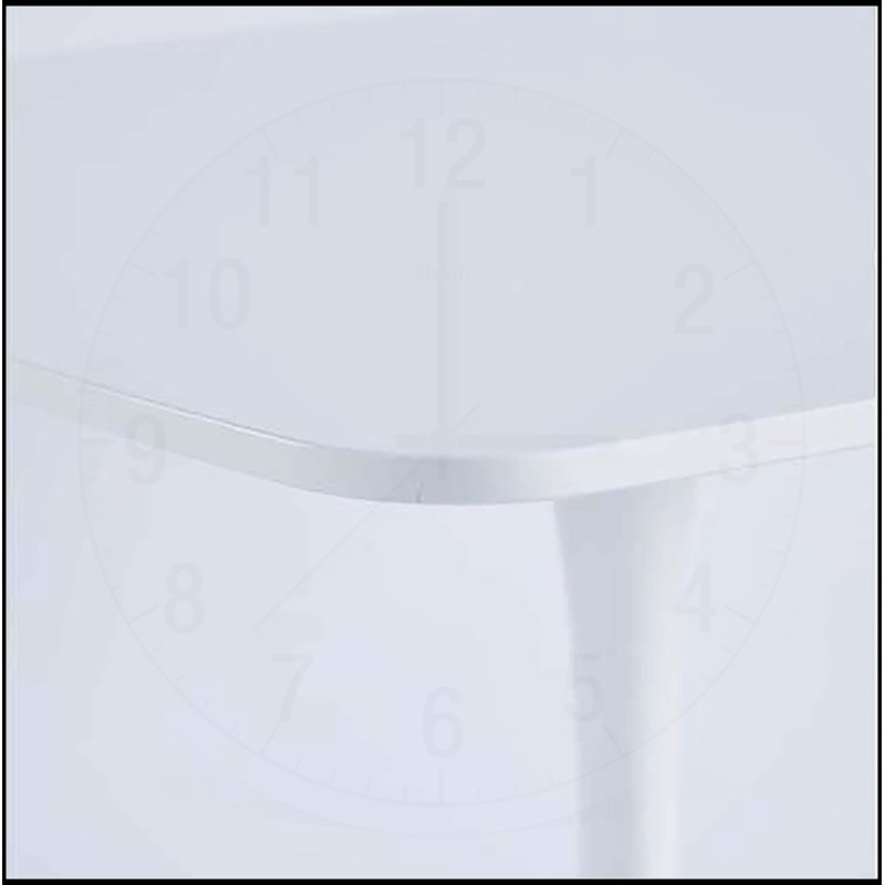 Table de salle à manger 23,62 pouces avec plateau en panneau de fibres à densité moyenne stable et pieds en métal, facile à assembler et à entretenir pour les maisons modernes.