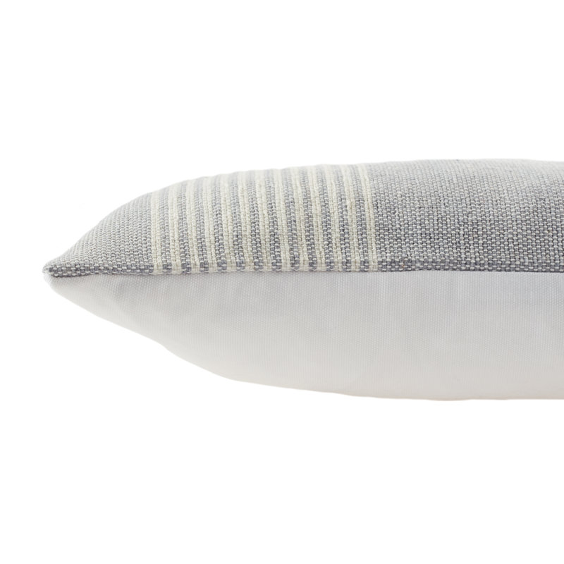 Housse et insert de coussin pour l'extérieur Samsa, Gris / ivoire, Housse de coussin seulement - sans coussin