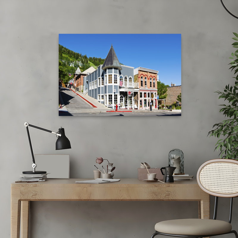 Buildings Along A Street Main Street Park City Utah USA by Scott M. Tansey - Wrapped Canvas Print, 40.64 cm H x 60.96 cm W