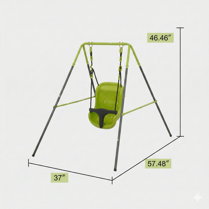 Balançoire pour bébé polyvalente avec siège sécuritaire pour une utilisation intérieure et extérieure