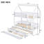 Rangement simple au-dessus de lits simples, lit superposé en bois aggloméré pour chambre d'enfant