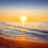 Coucher de soleil sur une mer par Yuriy_Kulik - Photographie sur toile tendue