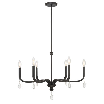 Bellvue 28" Wide 6-Light Chandelier