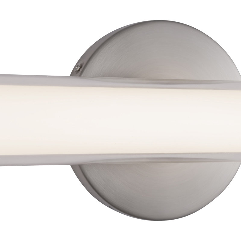Tole 24-in Black dimmable LED Wall Sconce, Nickel