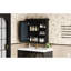 Armoire à pharmacie murale de style moderne de 29,24 po x 27,97 po pour salle de bain, avec miroir facile à assembler et organisateur de rangement, hauteur de tablette réglable pour nettoyer la surface