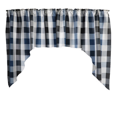 Checkered Swag Window Valance
