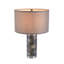 16x16x23.5" Gray and Silver Brushed Table Lamp (Lamp Shade Assembly Required)