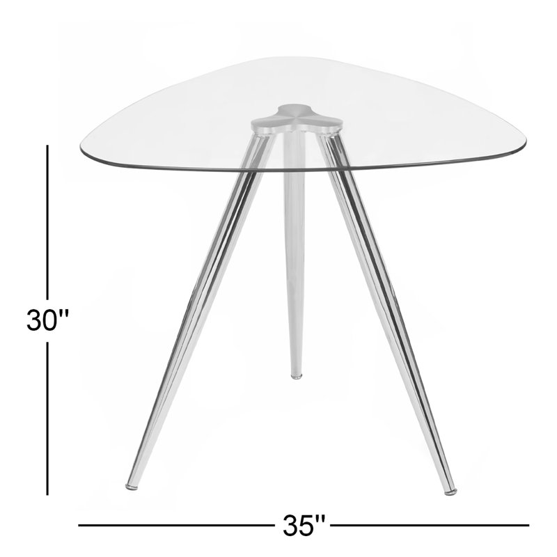 Table de salle à manger Fishback, Argent argent