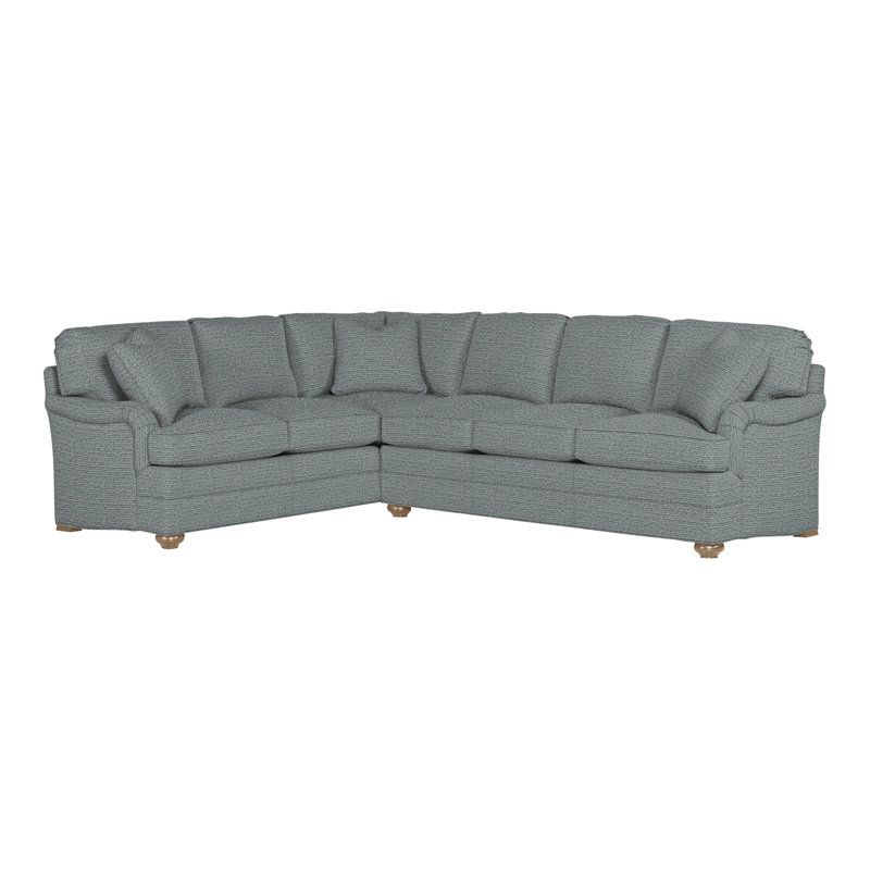 American Bungalow 2-Piece East Lake L- Sectional, Tuck Cobalt, Hampton