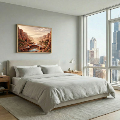 «Desert Canyon», reproduction d'art sur toile, ensemble de 1