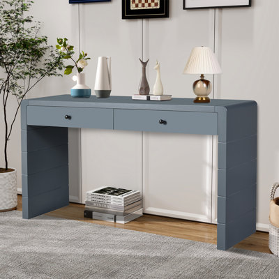 Console en bois avec 2 tiroirs