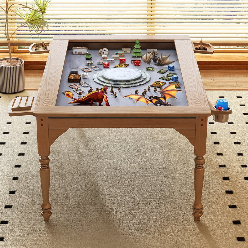 Table de jeu et de poker de 72 pouces, plateau de table amovible convertible en tables multi-jeux, pouvant accueillir de 6 à 8 joueurs, bois massif, idéal pour le D & D, les soirées de poker et les réunions de famille