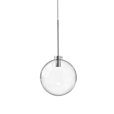 Luminaire suspendu simple en verre transparent Sphere