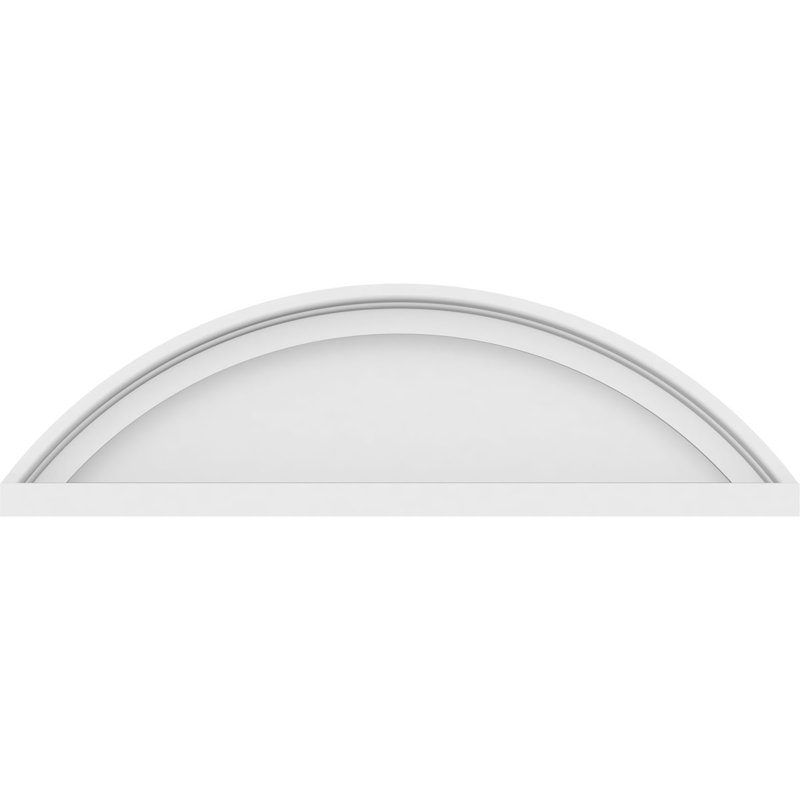 2"P Segment Arch Smooth Architectural Grade PVC Pediment, 7" H  x 24" W  x 2" D