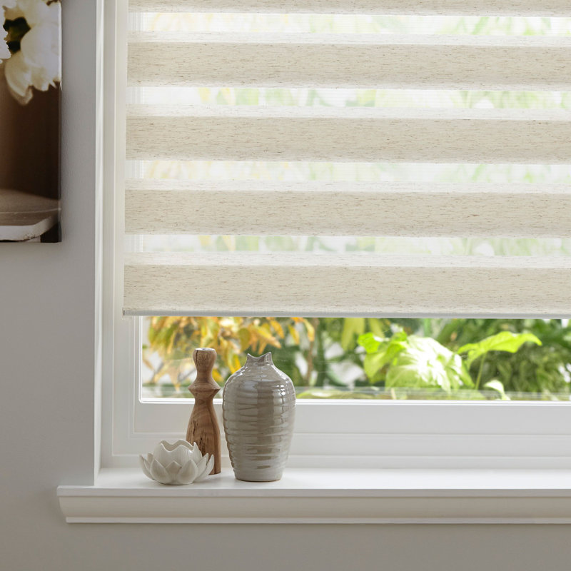 Day and Night Room Darkening Roller Blind, Linen, 165 cm L x 60 cm W