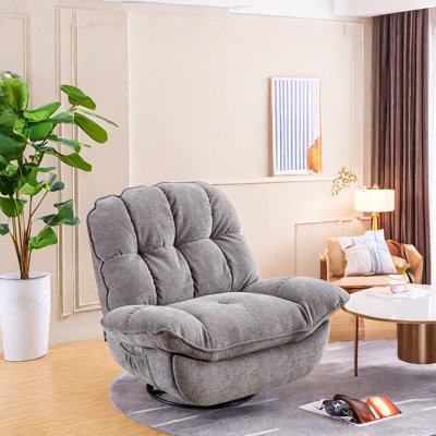 Mindil Upholstered Swivel Recliner