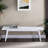 Solid Wood Bedroom And Entryway Bench In White With Slatted Top Construction Durability