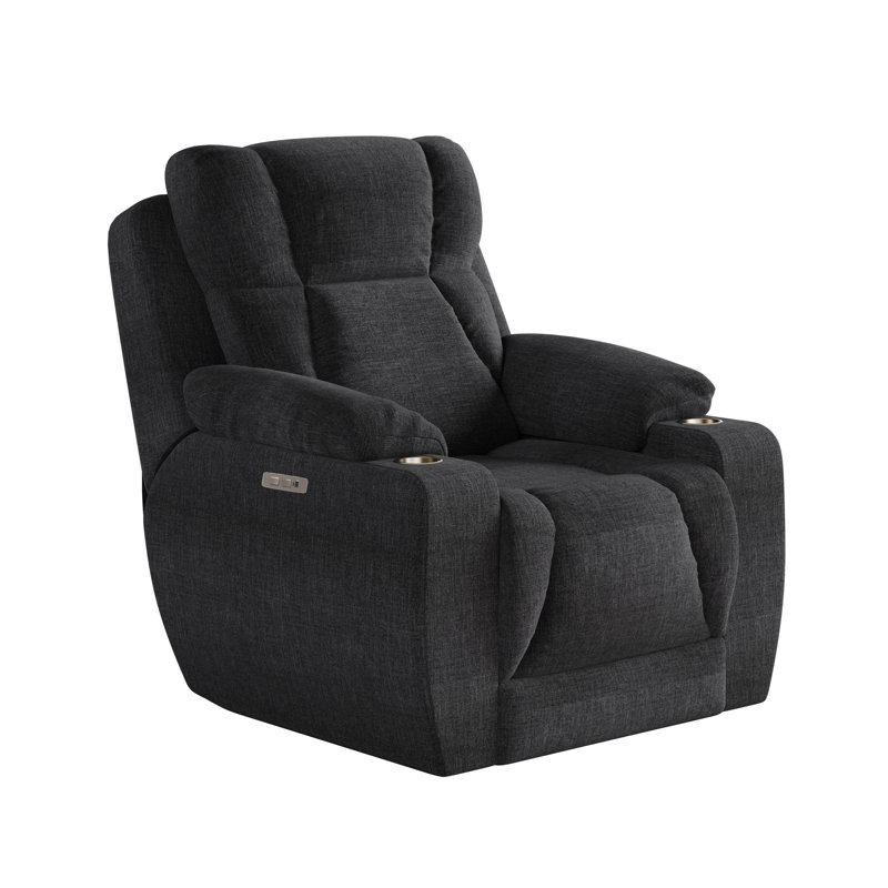 Fauteuil inclinable près du mur pour homme, Microfibre, Plage gris anthracite