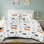 Ensemble d'édredon en microfibre imprimé 4 pièces 4 pièces Wouf Friends