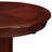 Ava 42 Inch Wood Pub Bar Table, Sunburst Design, Carved Pedestal, Dark Brown-1309883631