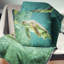Grande tortue nageant - Coussin imprimé animal-29828309-29854934