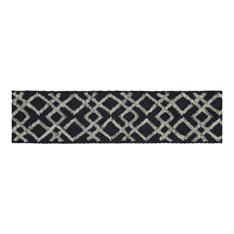 Modern Luxury Lattice Tape Fabric, Graphite