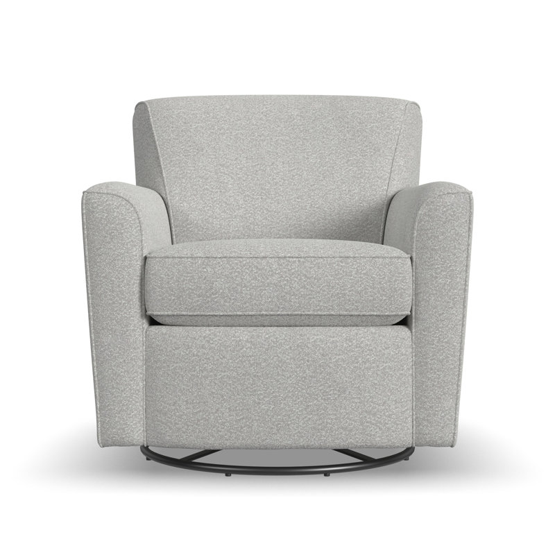 Monarch Upholstered Swivel Armchair, Cream Performance