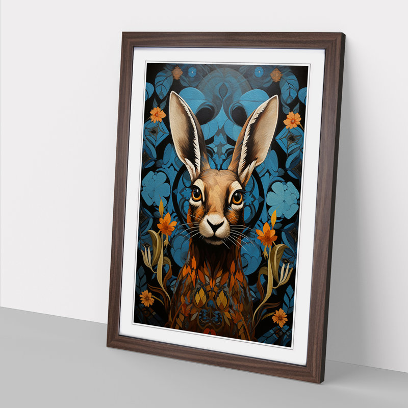 Hare Art Deco No.2 - Framed Print