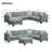 Anissia 112" W x 87" D Sectional Sofa Couches , 7 Seats Modular Sectional Sofa with Ottoman, L shaped couch with 3 Pillows-53139910