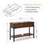 Console en bois massif 43 po Miller