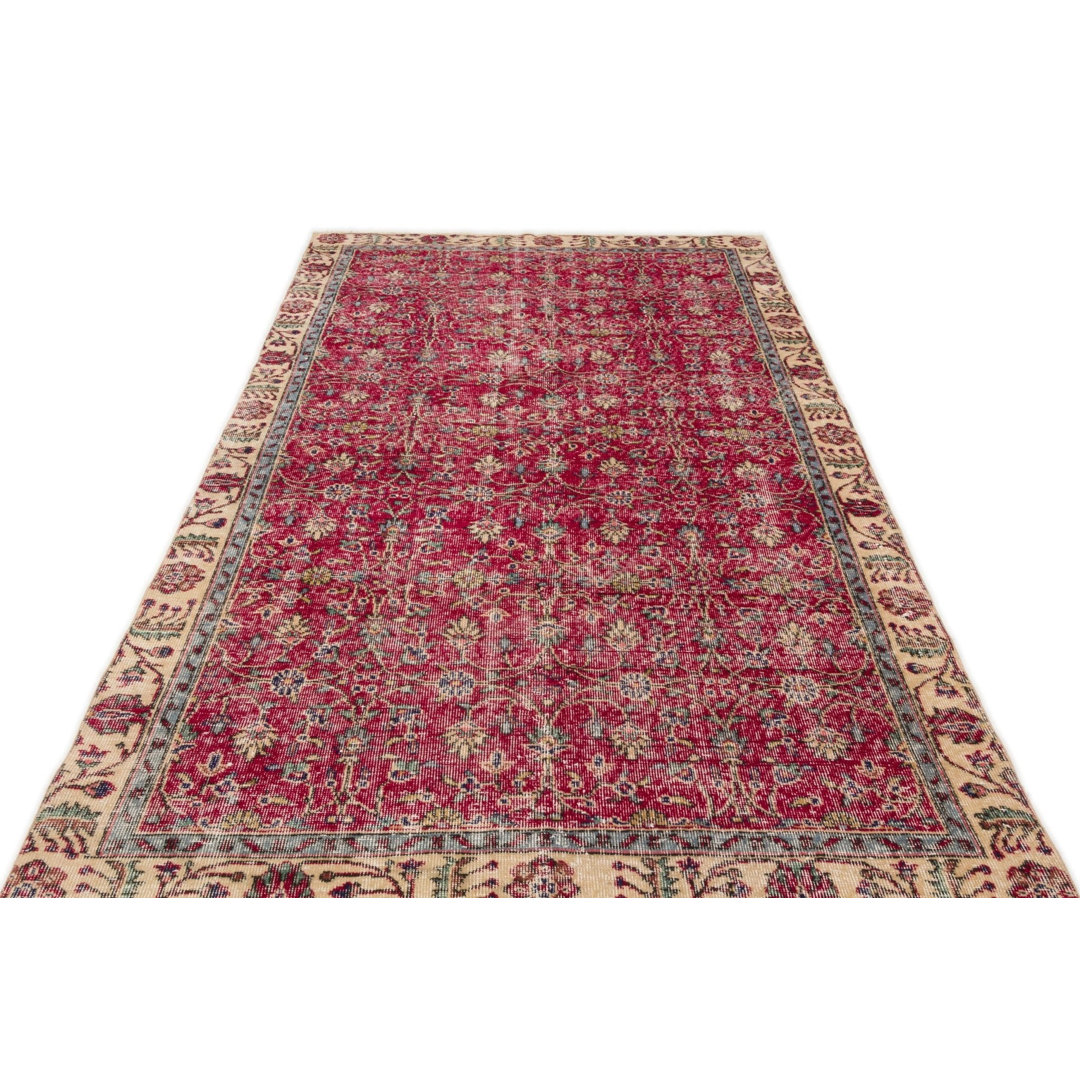 Atina Beige Vintage Wool Handmade Area Rug