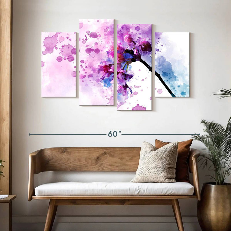 Harnek Cherry Blossom Abstract, 32" H x 52" W