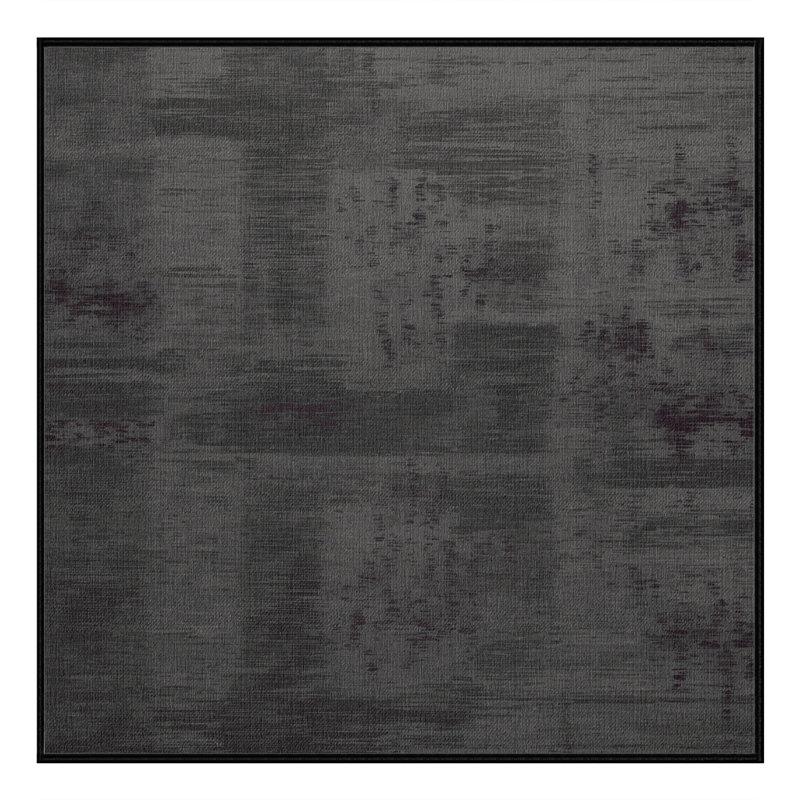 Tapis noir lavable à la machine, Carré 7 pi