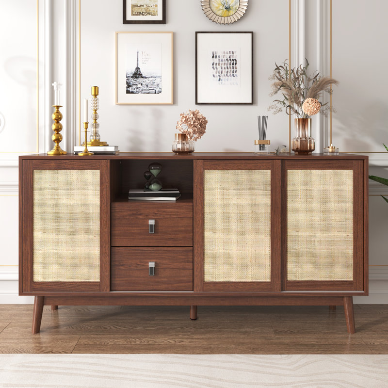 Anastasas 155cm Sideboard, White / opaline